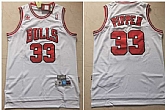 Bulls 33 Scottie Pippen White Hardwood Classics Jersey,baseball caps,new era cap wholesale,wholesale hats